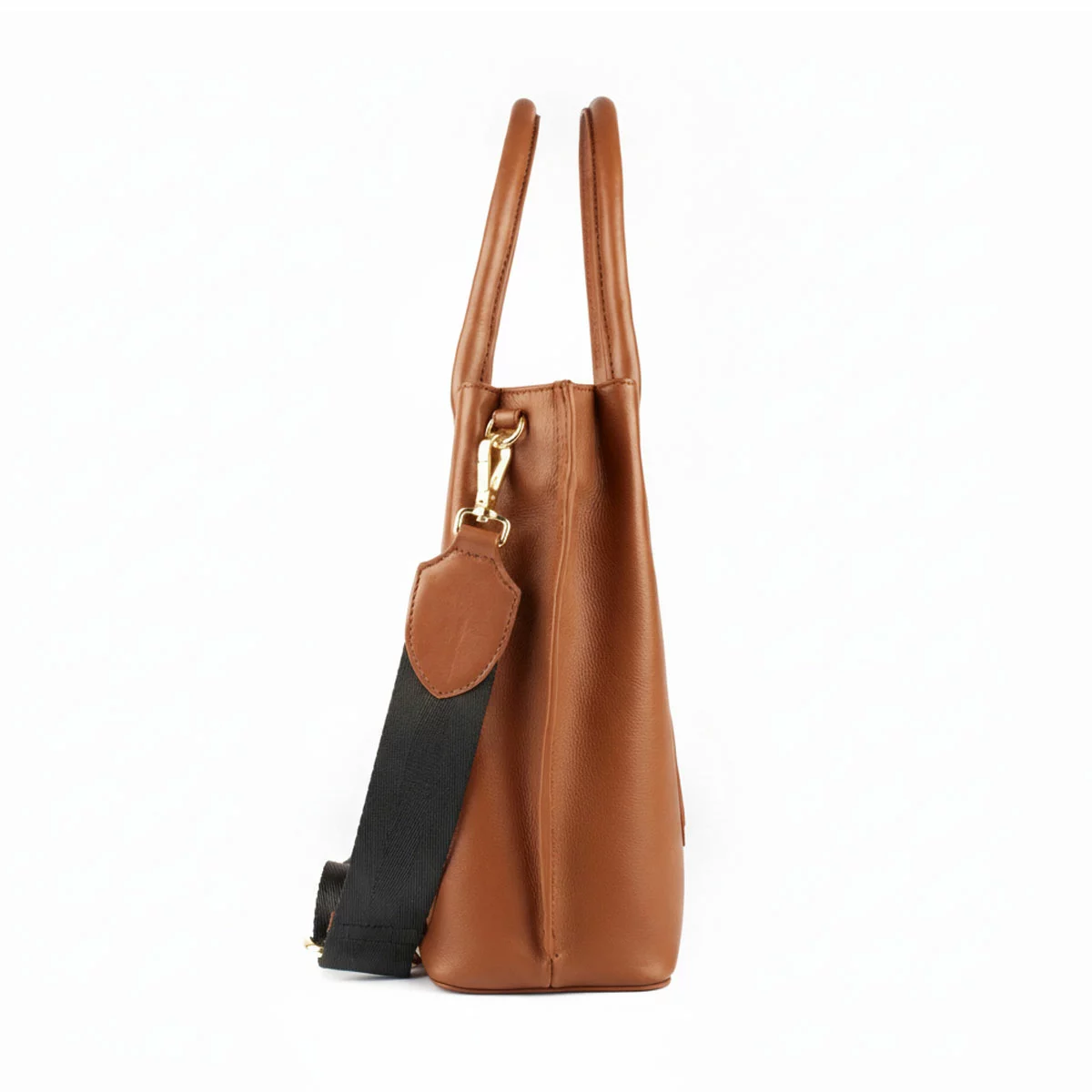 Biba Padded Leather Tote Bag in Brown