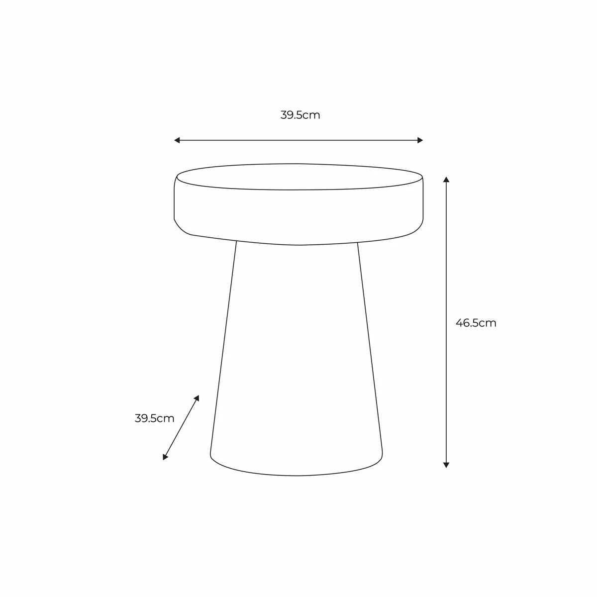 Gallery Murano White Glass Side Table