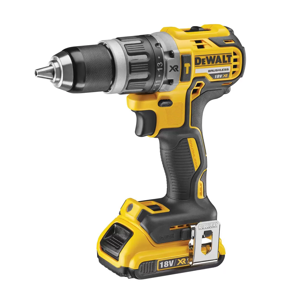 DEWALT® Brushless Hammer Drill Driver Kit - Includes 2 X 2 Ah Batteries With Kit Bag & Charger