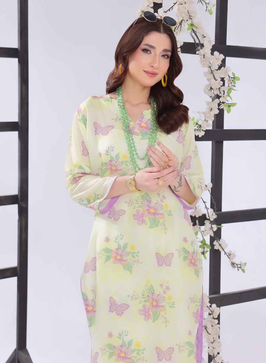 Asian suit Pakistani 2pc dress Pakistani kurta trouser suit 