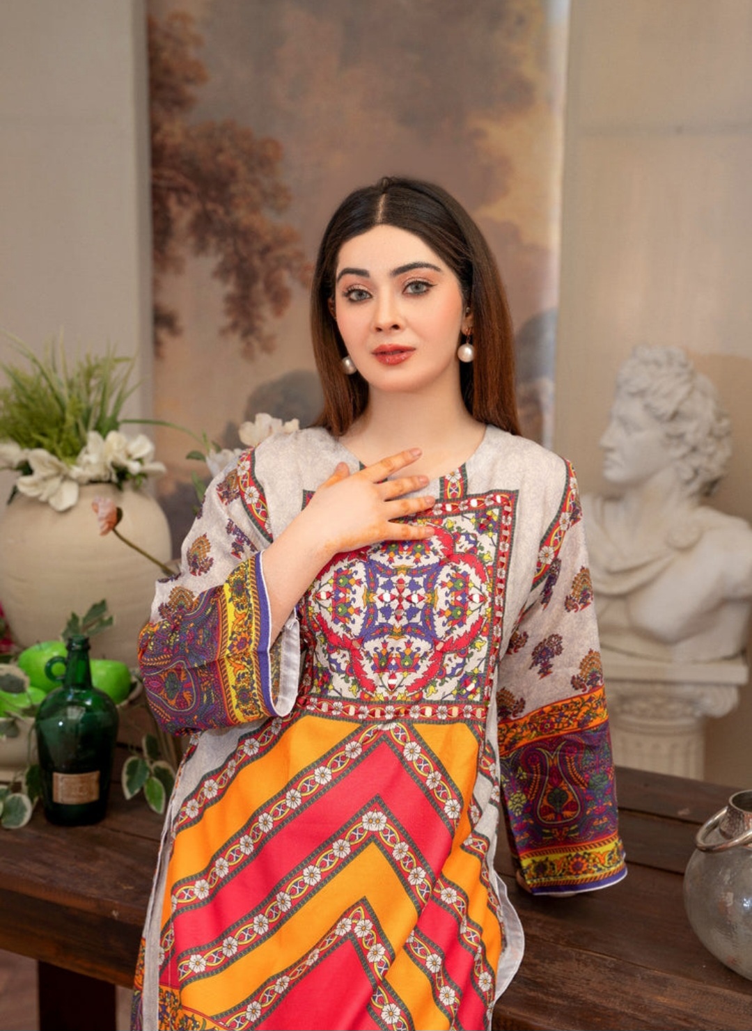 Asian suit Pakistani 2pc dress Womenswear 