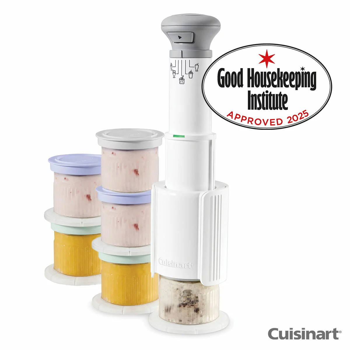 Cuisinart Freezer Wand & Ice Cream Maker With 6 Dessert Tubs