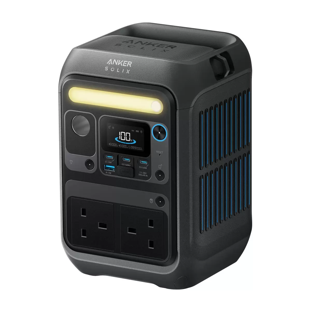 Anker C300X AC Portable Power Station 288Wh & 100W Anker Solix Foldable Solar Panel 