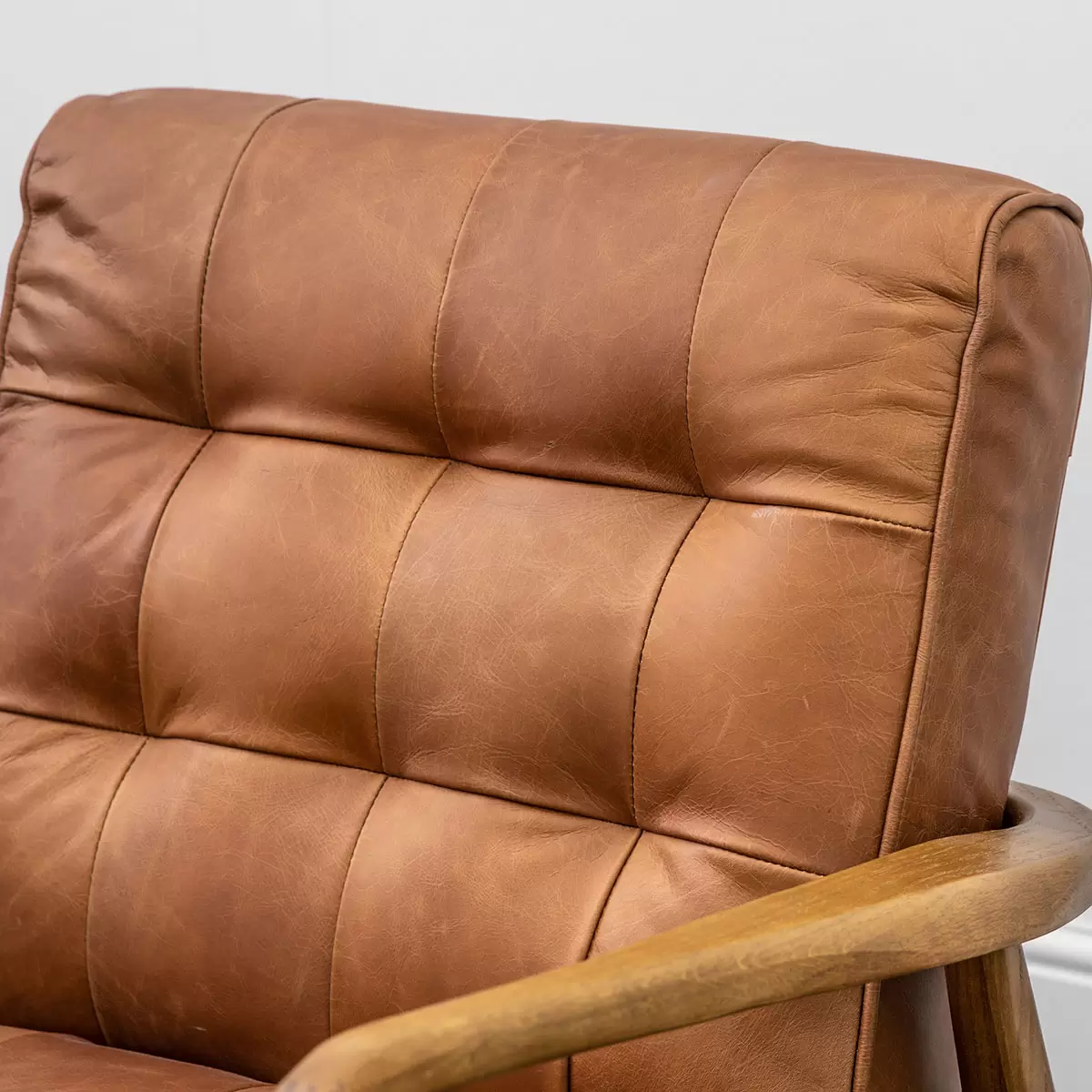 Gallery Humber Vintage Brown Leather Armchair