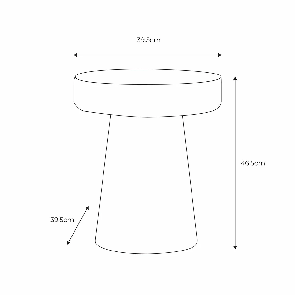 Gallery Murano Brown Glass Side Table