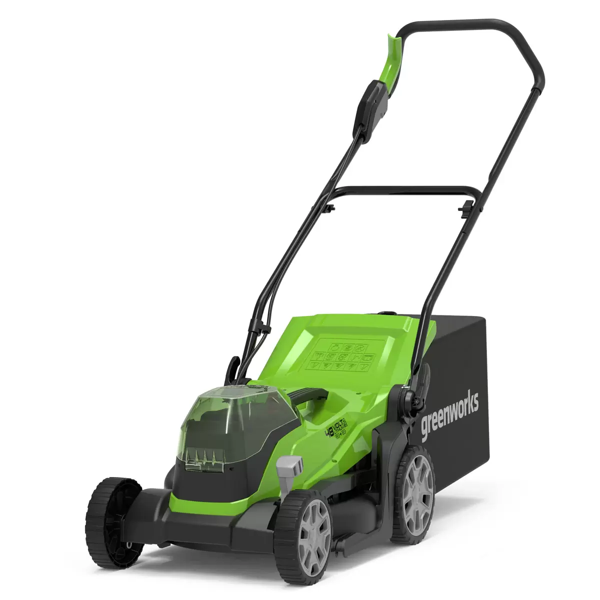 Greenworks 48V 36cm Cordless Lawn Mower & 24V 25cm Line Trimmer Bundle