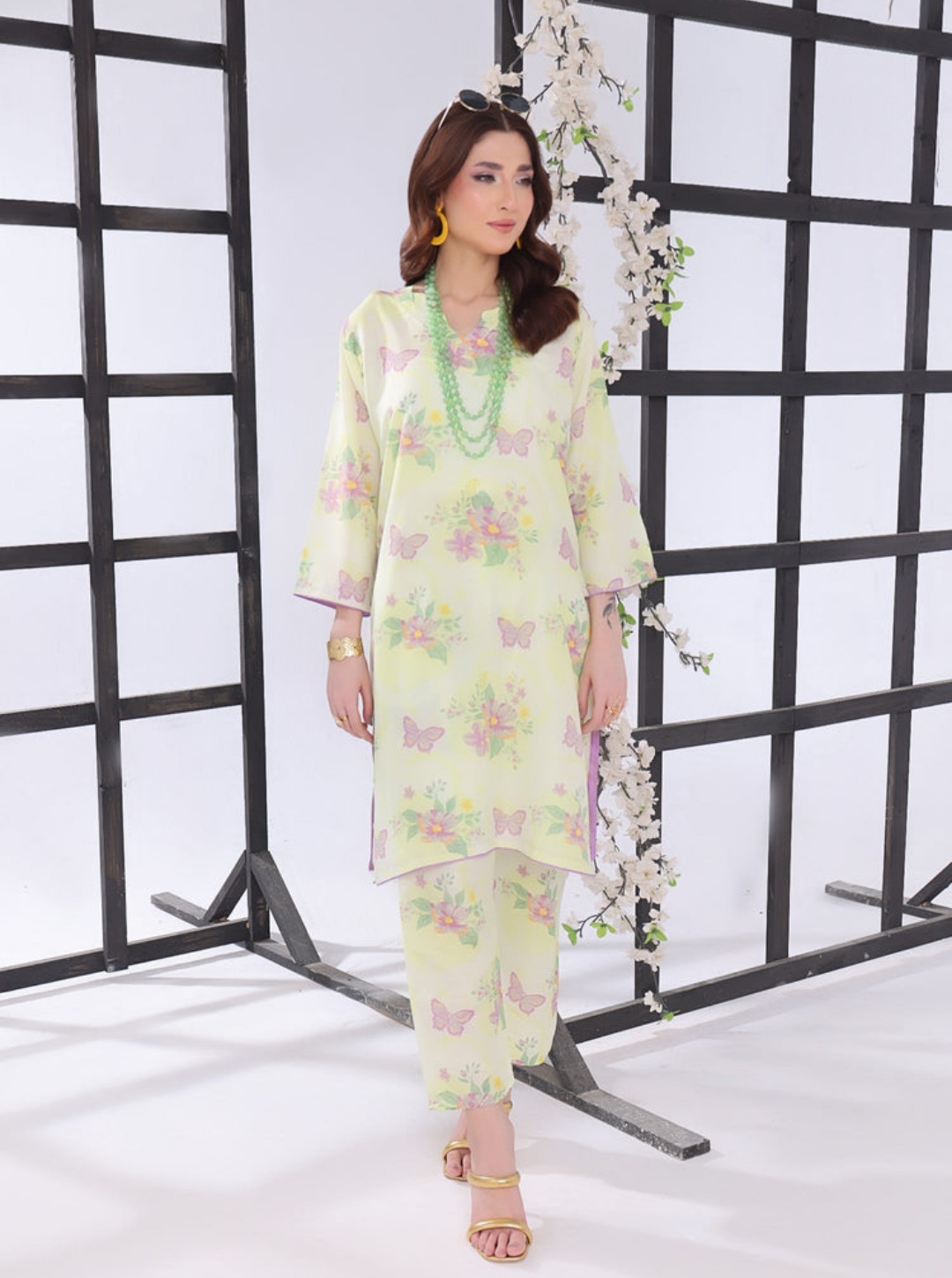 Asian suit Pakistani 2pc dress Pakistani kurta trouser suit 