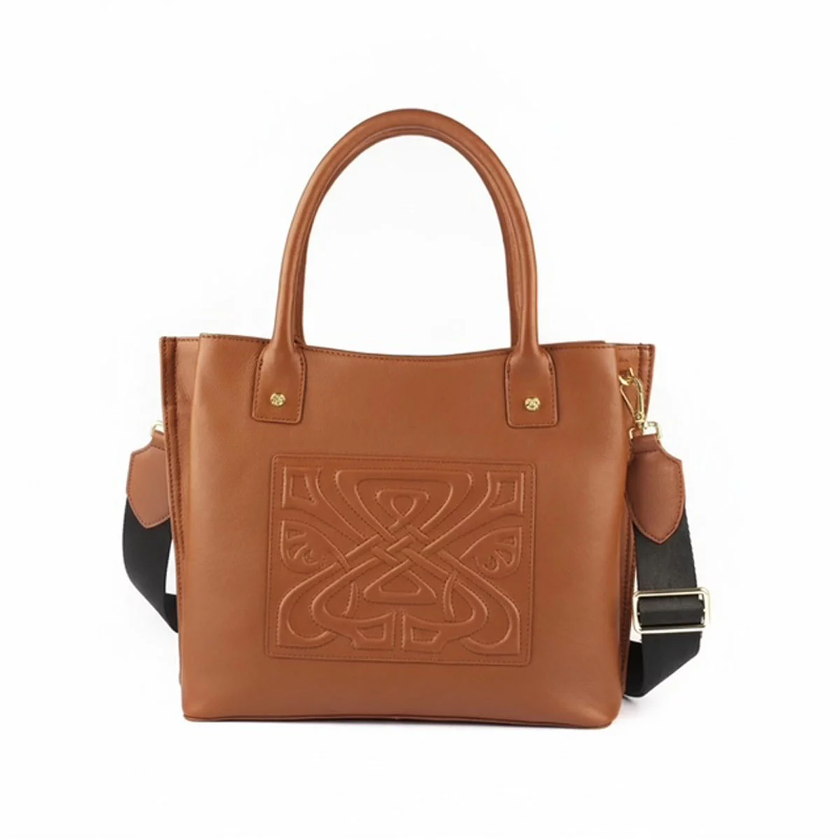 Biba Padded Leather Tote Bag in Brown