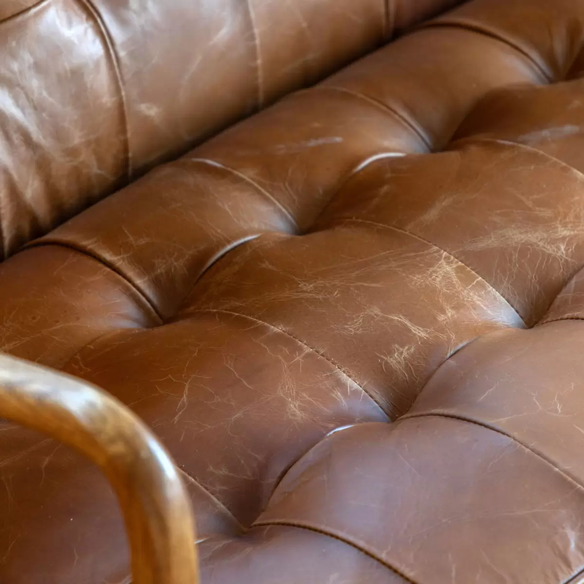   Gallery Humber Vintage Brown Leather 2 Seater Sofa