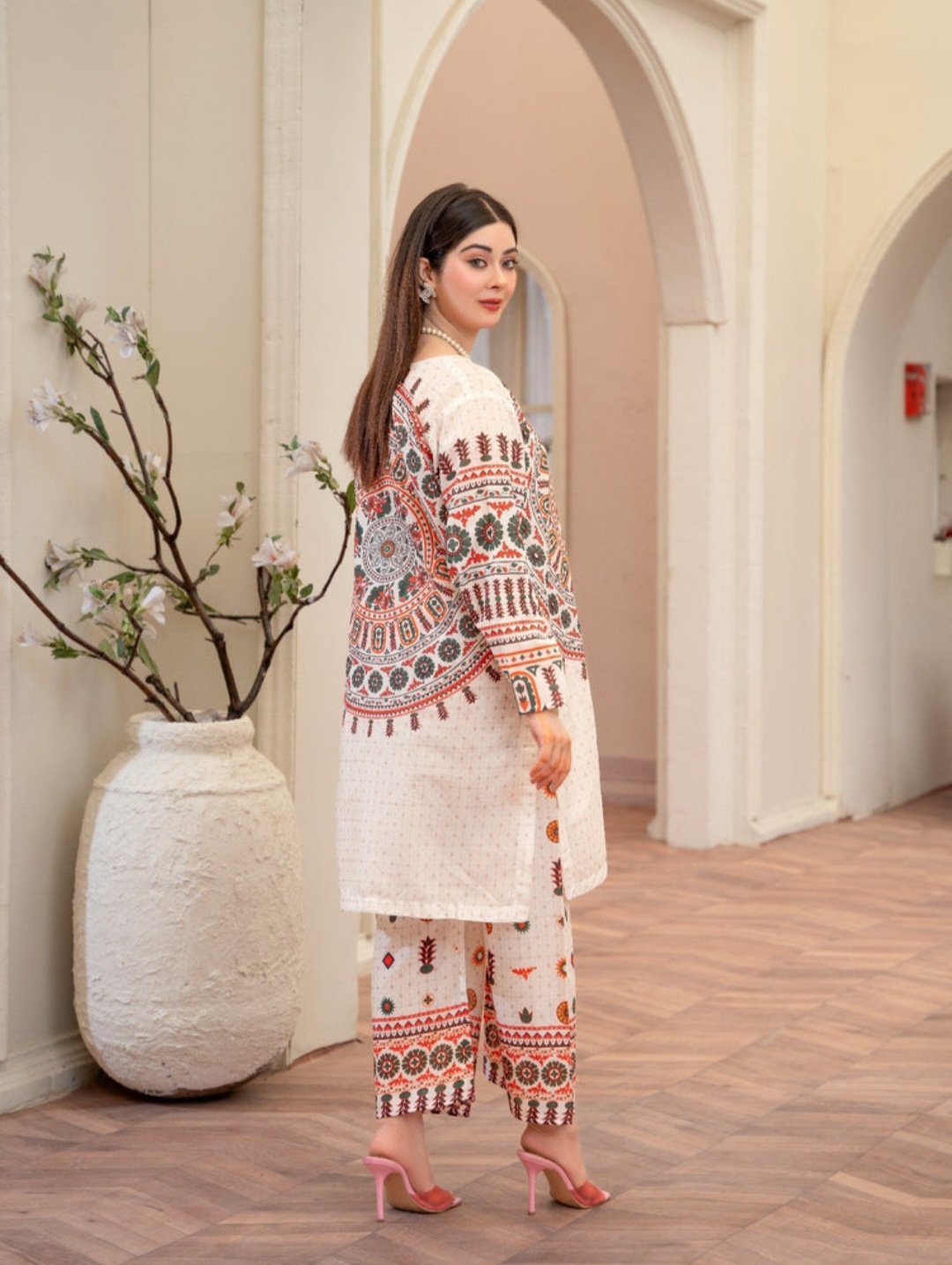 Asian suit Pakistani 2pc dress suit kurta trouser dress 