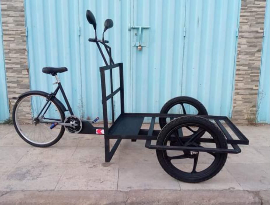 Vélo Cargo Électrique Noir plat