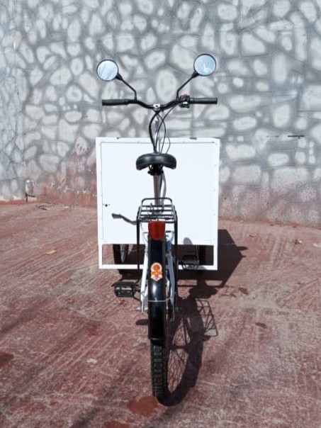 Vélo Cargo Électrique Blanc 