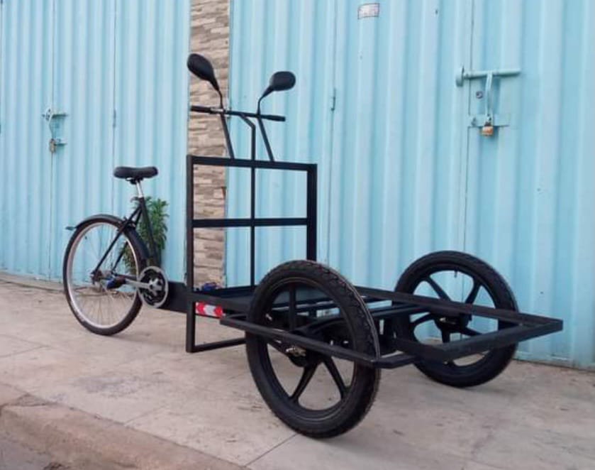 Vélo Cargo Électrique Noir plat