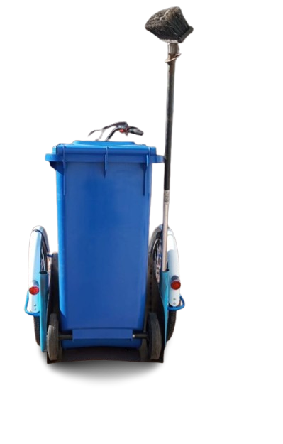 Tricycle Électrique de Nettoyage Urbain – Porte-Bac 120 L
