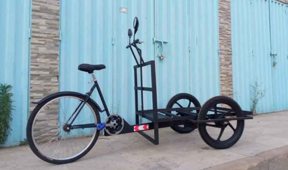 Vélo Cargo Électrique Noir plat