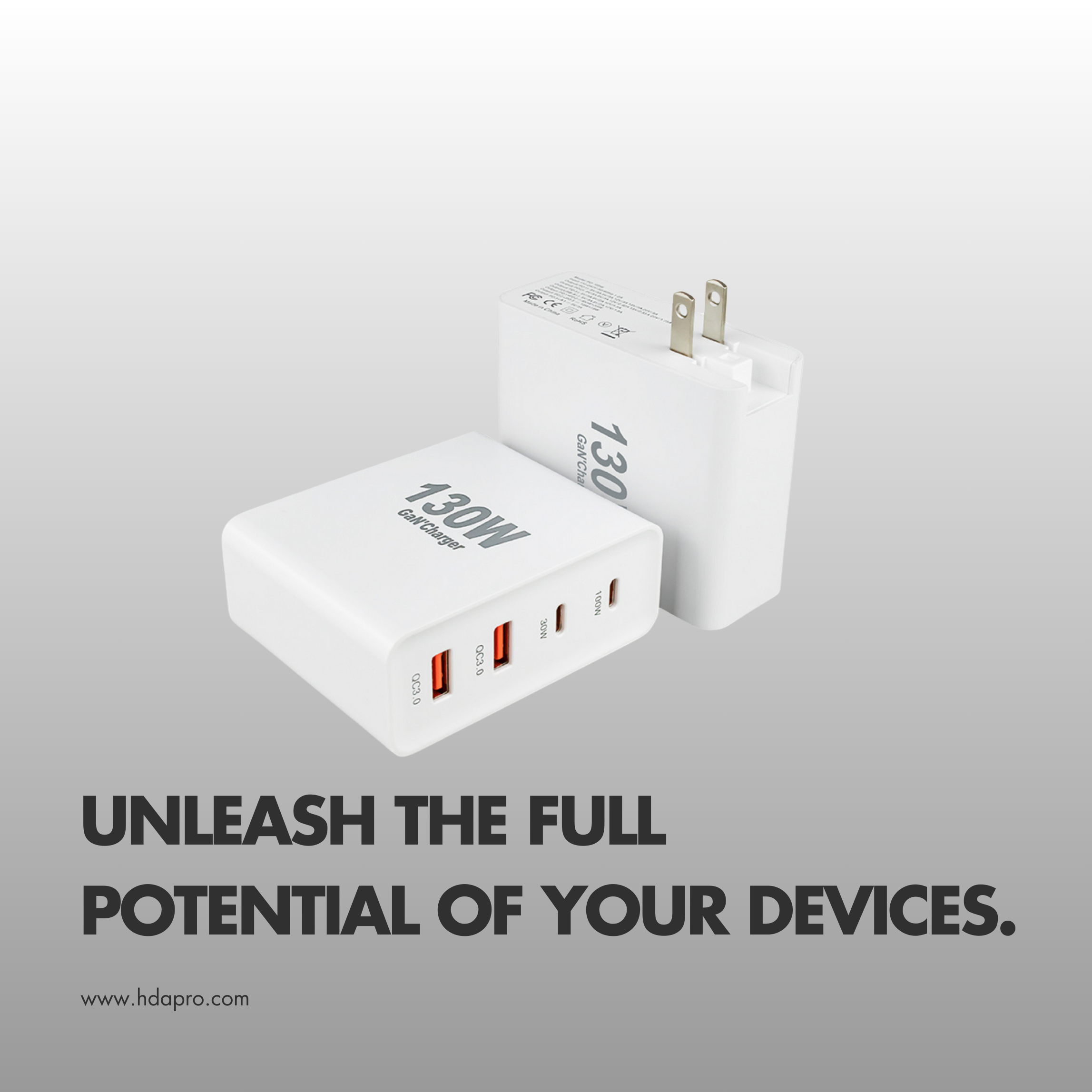 130W Multi-Port USB Charger