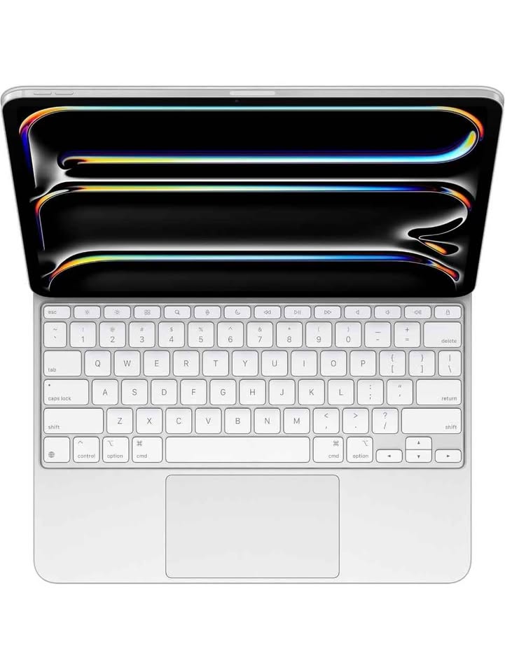  Apple iPad Magic Keyboard Case for iPad Pro 13-inch (M4), Great Typing Experience, Built-in Trackpad, Function Row, US English - White