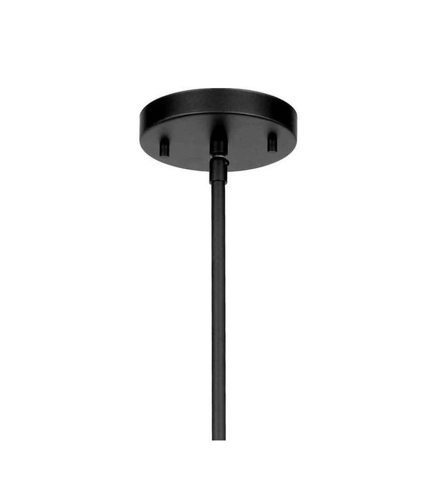 19 in. W 1-Light Black Oversized Shaded Metal Shade Pendant Light