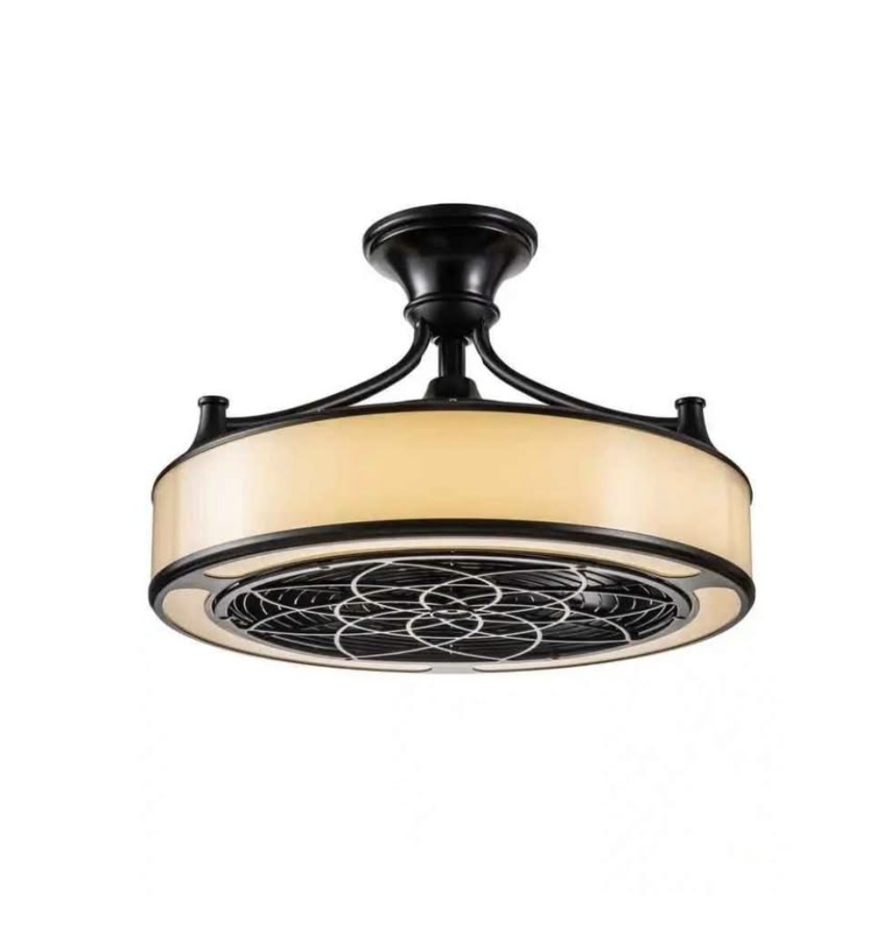 Windara 22 in. LED Indoor/Covered Outdoor Black Ceiling Fan