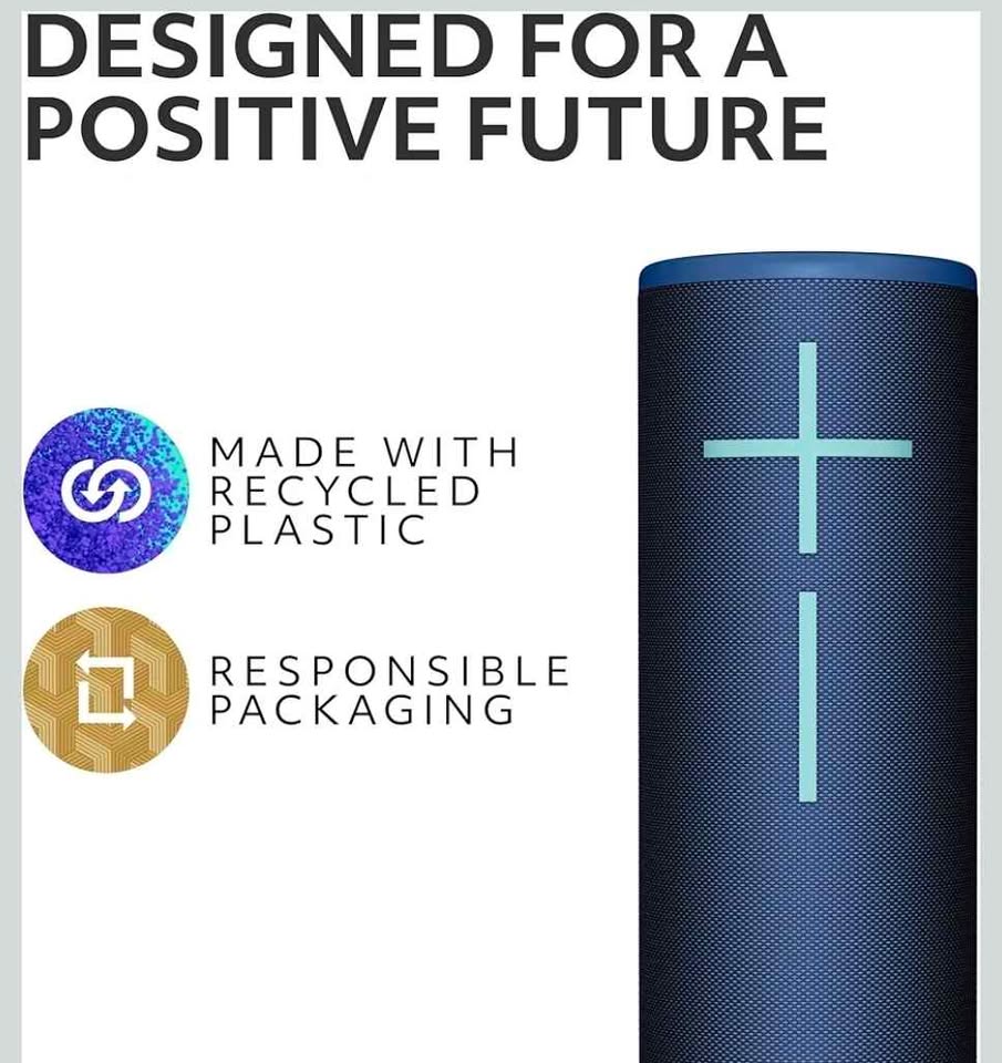 Ultimate Ears Boom 4 Portable Waterproof Bluetooth Speaker with 360-Degree Immersive Sound, Outdoor Floating Speaker, 15-Hour Battery, 147ft Range - Blue 