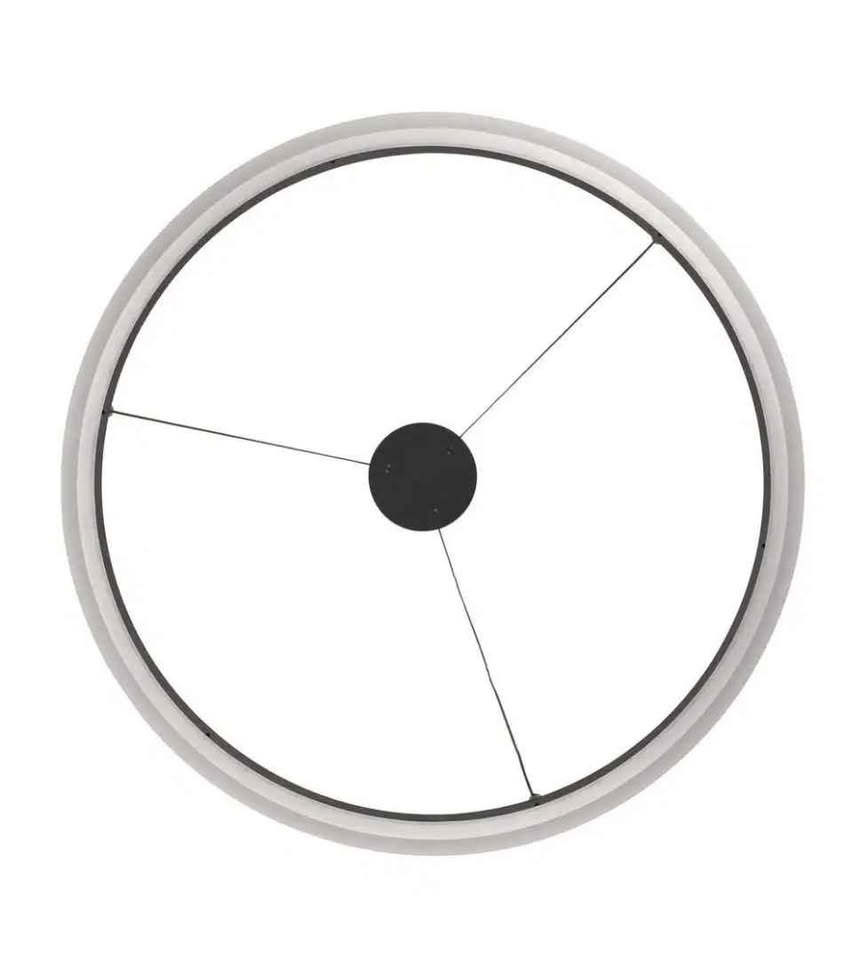 Kipling 35-Watt Black Modern Integrated LED Pendant Light with Frosted Acrylic Shade