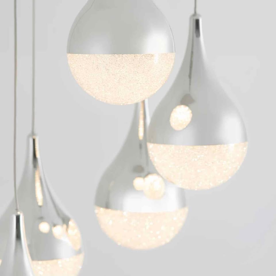 Glitzer 5-light LED pendant light