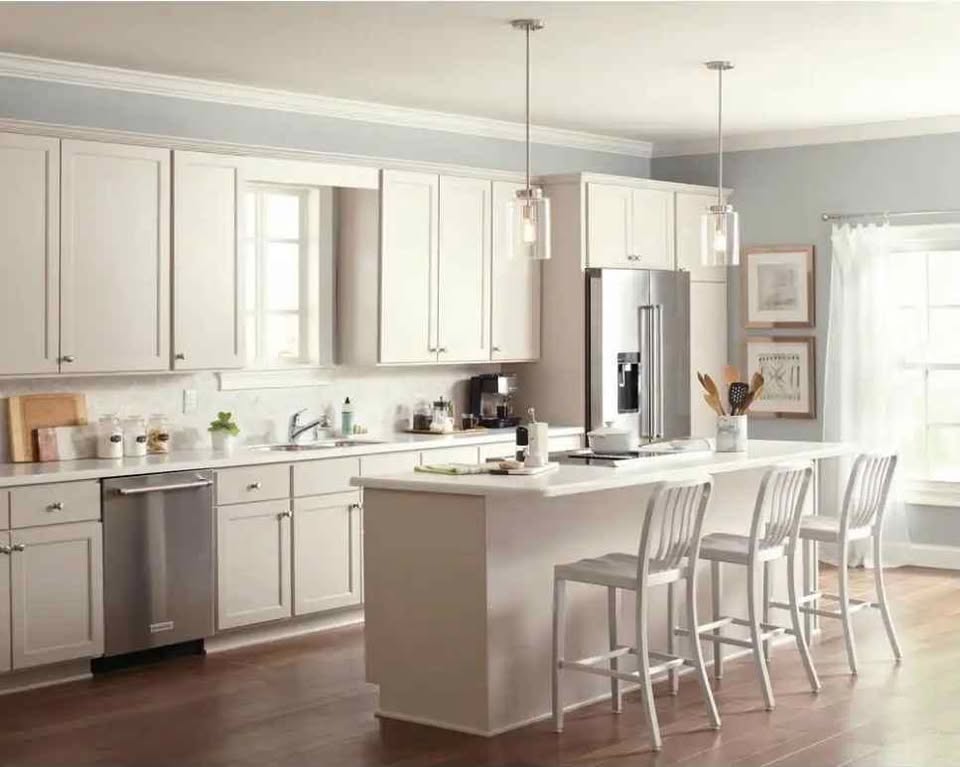 Hampton Bay Mullins 6.75 in. 1-Light Brushed Nickel Mini Pendant with Clear Glass Shade