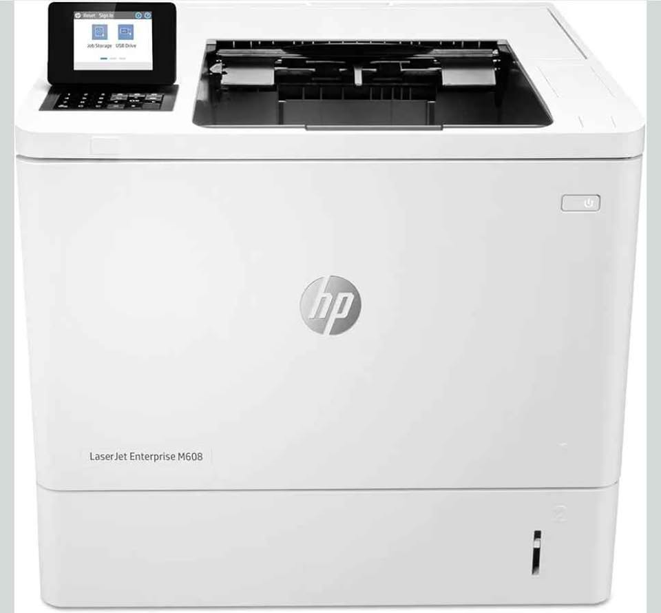 HP LaserJet Enterprise M608n Monochrome Printer with built-in Ethernet (K0Q17A), Light Gray