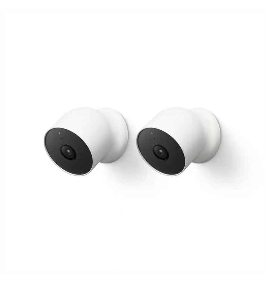 Google Nest Cam (Battery) - Indoor and Outdoor Wireless Smart Home Security Camera - 2 Pack