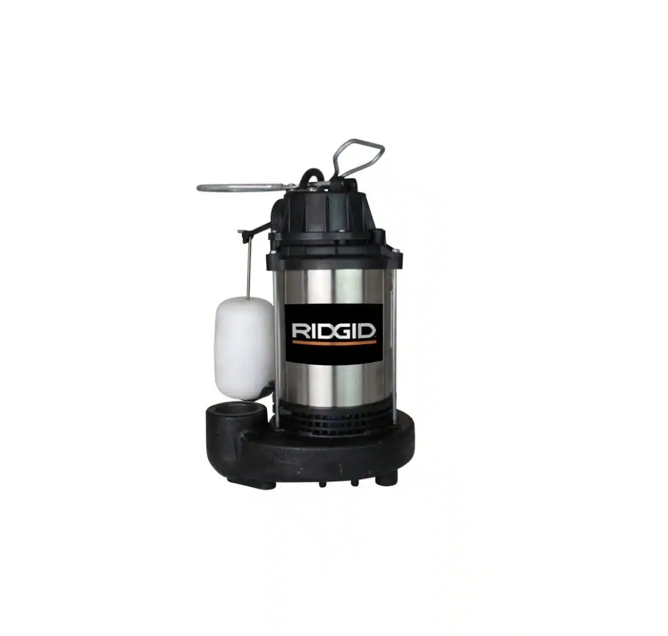RIDGID 1 HP Stainless Steel Dual Suction Submersible Sump Pump