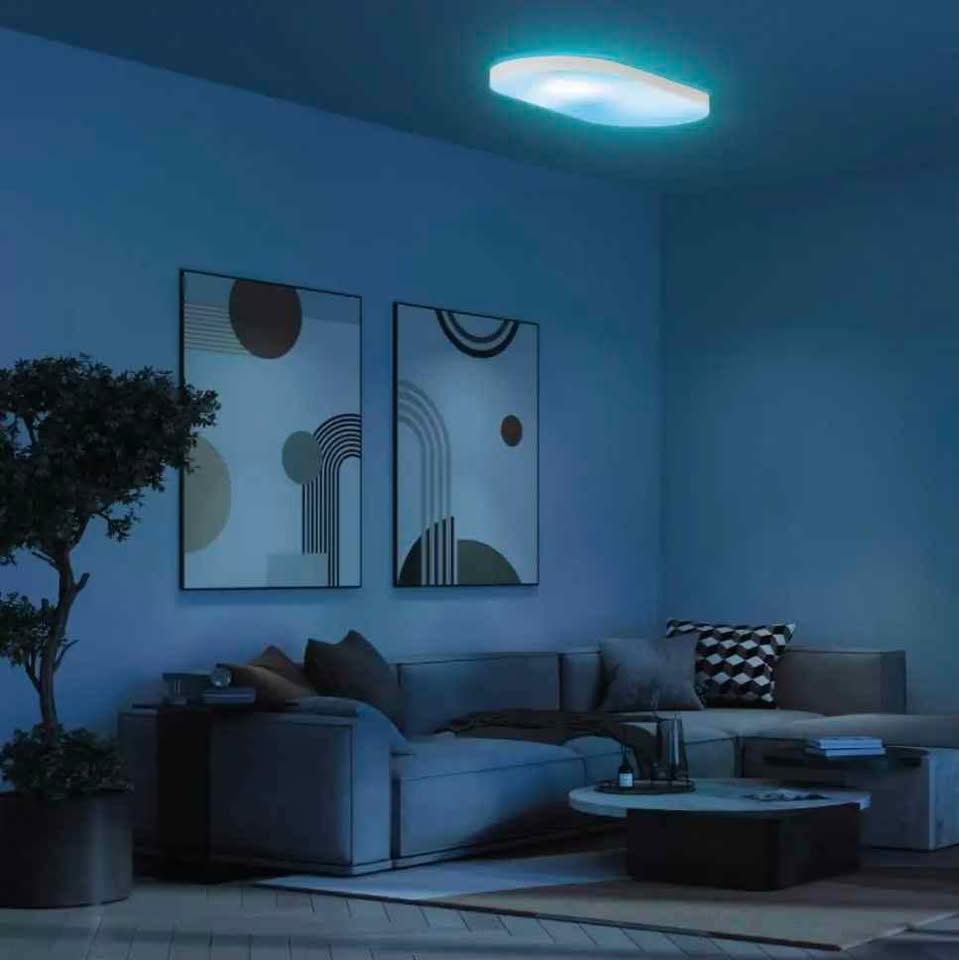 LIFX 26 in. Oval Capsule Smart White Multi-Color WiFi Selectable LED Flush Mount Ceiling Light Works Alexa/Hey Google/HomeKit