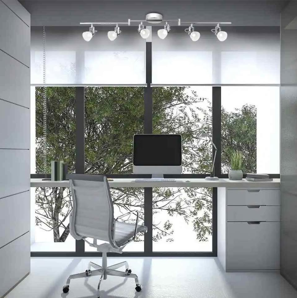 Hampton Bay 6-Light 4 ft. Chrome Integrated LED Track Lighting Kit 