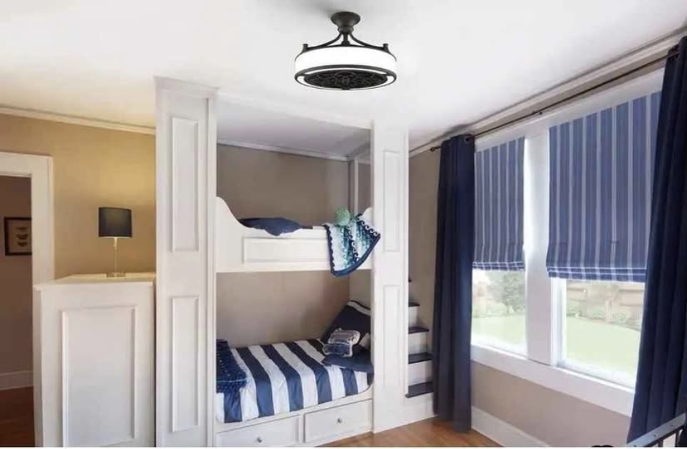 Windara 22 in. LED Indoor/Covered Outdoor Black Ceiling Fan