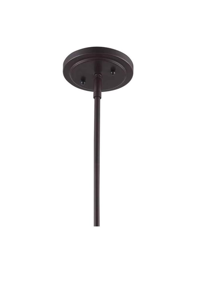 Bel Air Lighting Mod Pod 1-Light Oil Rubbed Bronze Mini Pendant Light Fixture with Frosted Glass Cylinder Shade