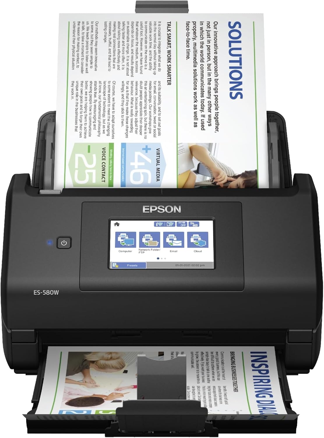 Epson Workforce ES-580W Wireless Color Duplex Desktop Document Scanner