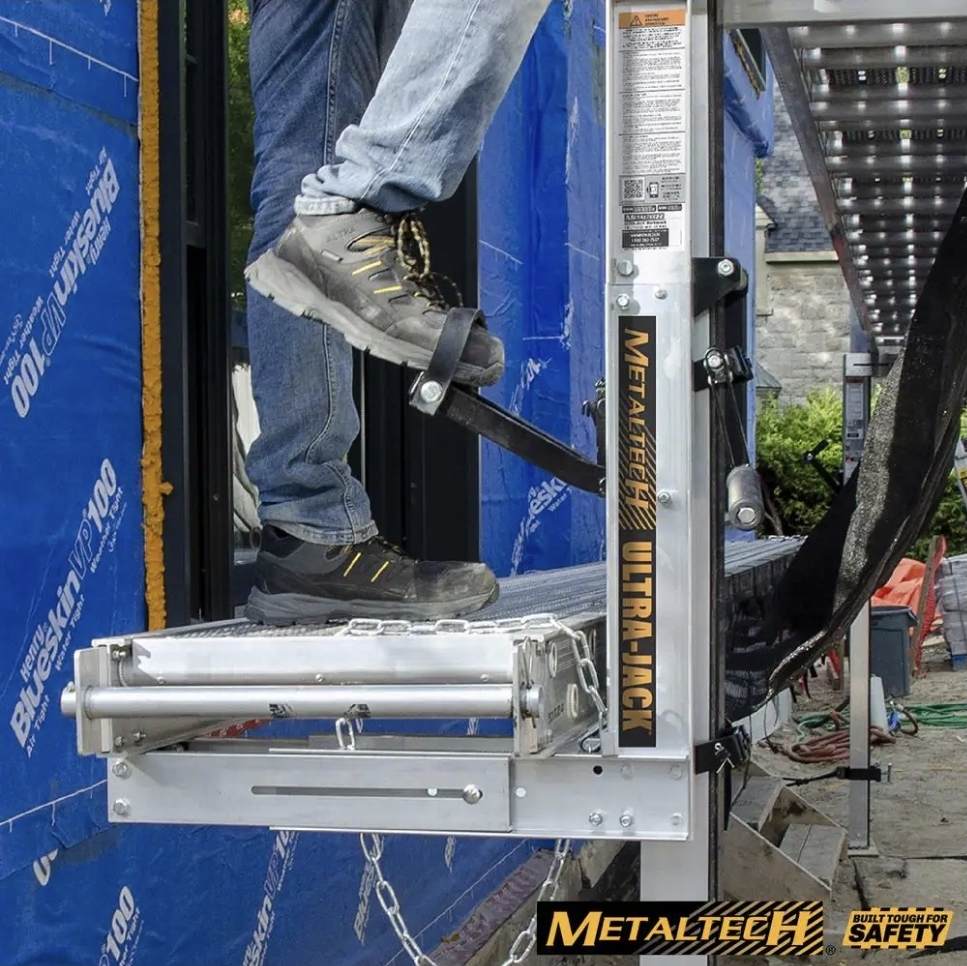 MetalTech Ultra-Jack 25-1/2 in. W x 13 in. D x 25-1/2 in. H Aluminum Pump Jack for the Ultra-Jack Aluminum Scaffolding System