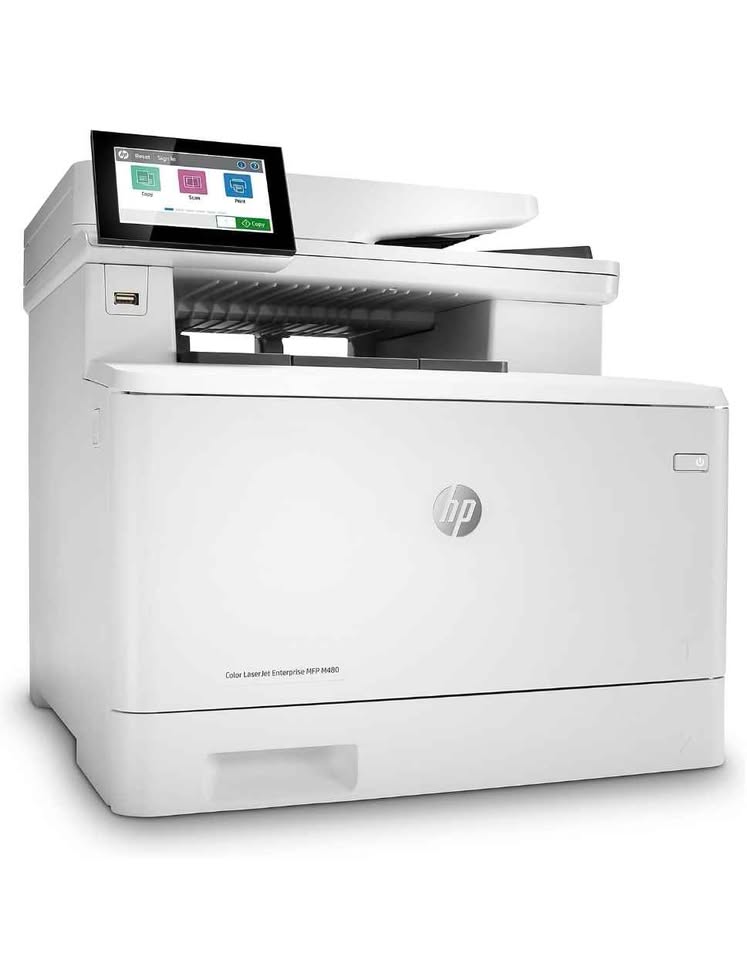 HP Color LaserJet Enterprise M480f Multifunction Duplex Printer, Print, scan, copy, Fast speeds, Easy setup, Advanced security, Best for small teams, Ethernet/USB only (3QA55A)
