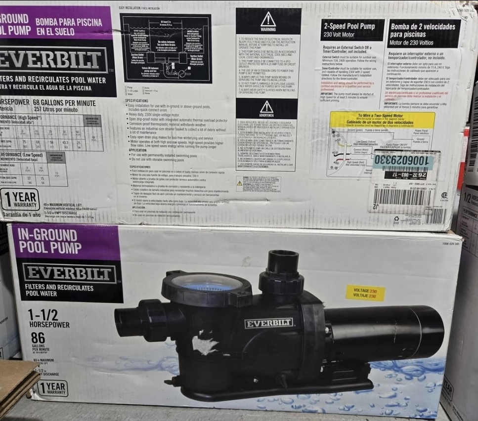 Everbilt 1.5 HP 2-Speed Pool Pump 230-Volt