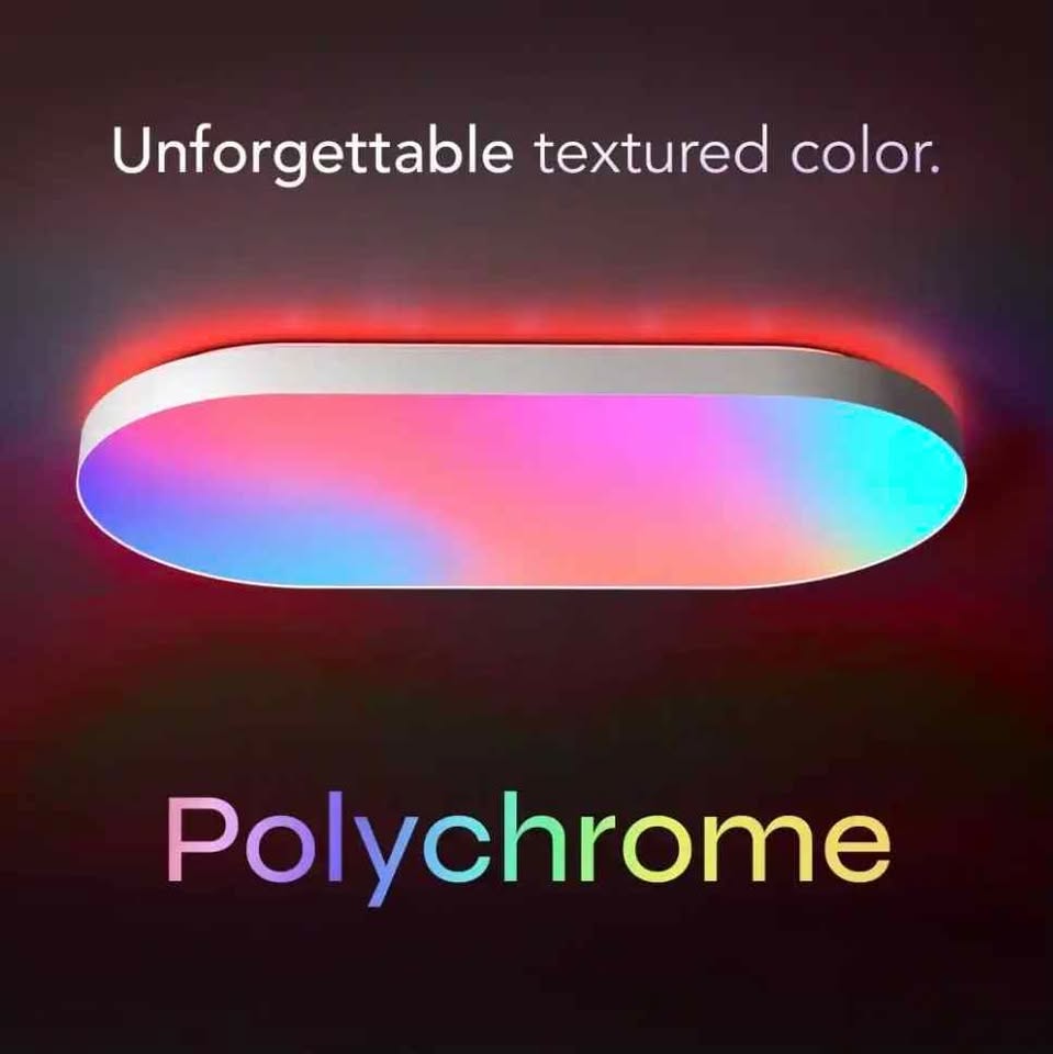 LIFX 26 in. Oval Capsule Smart White Multi-Color WiFi Selectable LED Flush Mount Ceiling Light Works Alexa/Hey Google/HomeKit