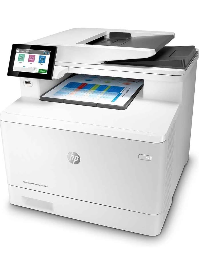  HP Color LaserJet Enterprise M480f Multifunction Duplex Printer, Print, scan, copy, Fast speeds, Easy setup, Advanced security, Best for small teams, Ethernet/USB only (3QA55A)
