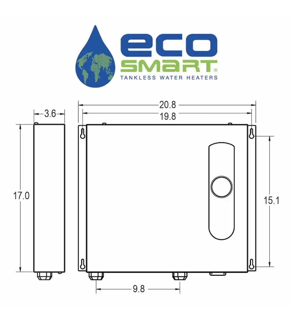 EcoSmart 36 kW 7.03 GPM 240-Volt Electric Tankless Water Heater
