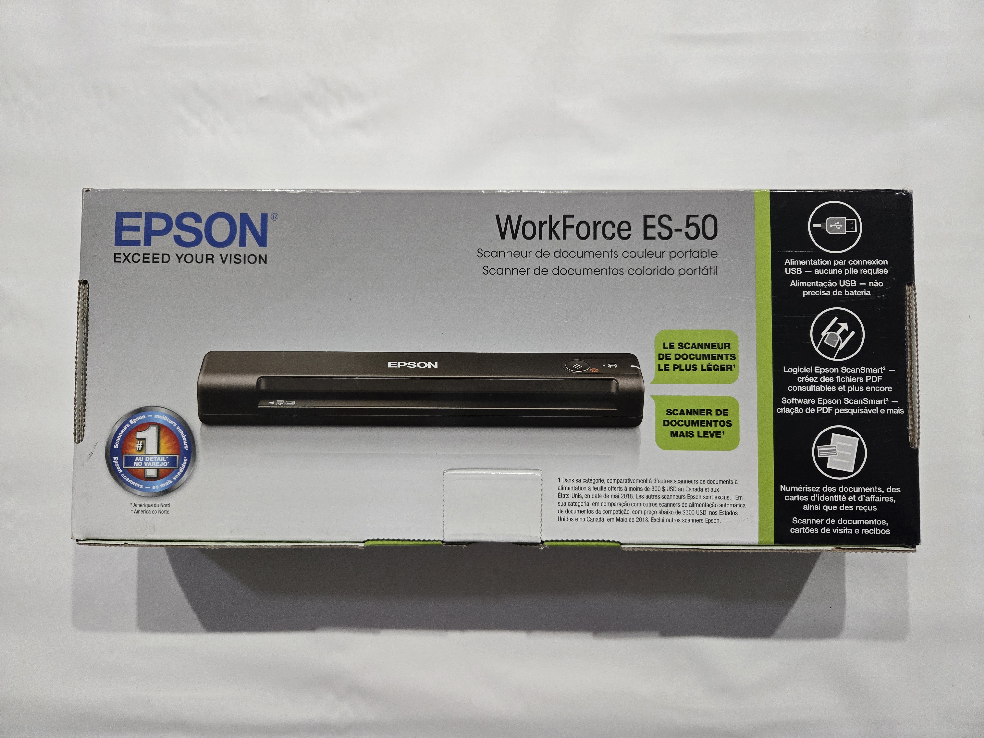 Epson WorkForce ES-50 Portable Sheet-Fed Document Scanner for PC and Mac
