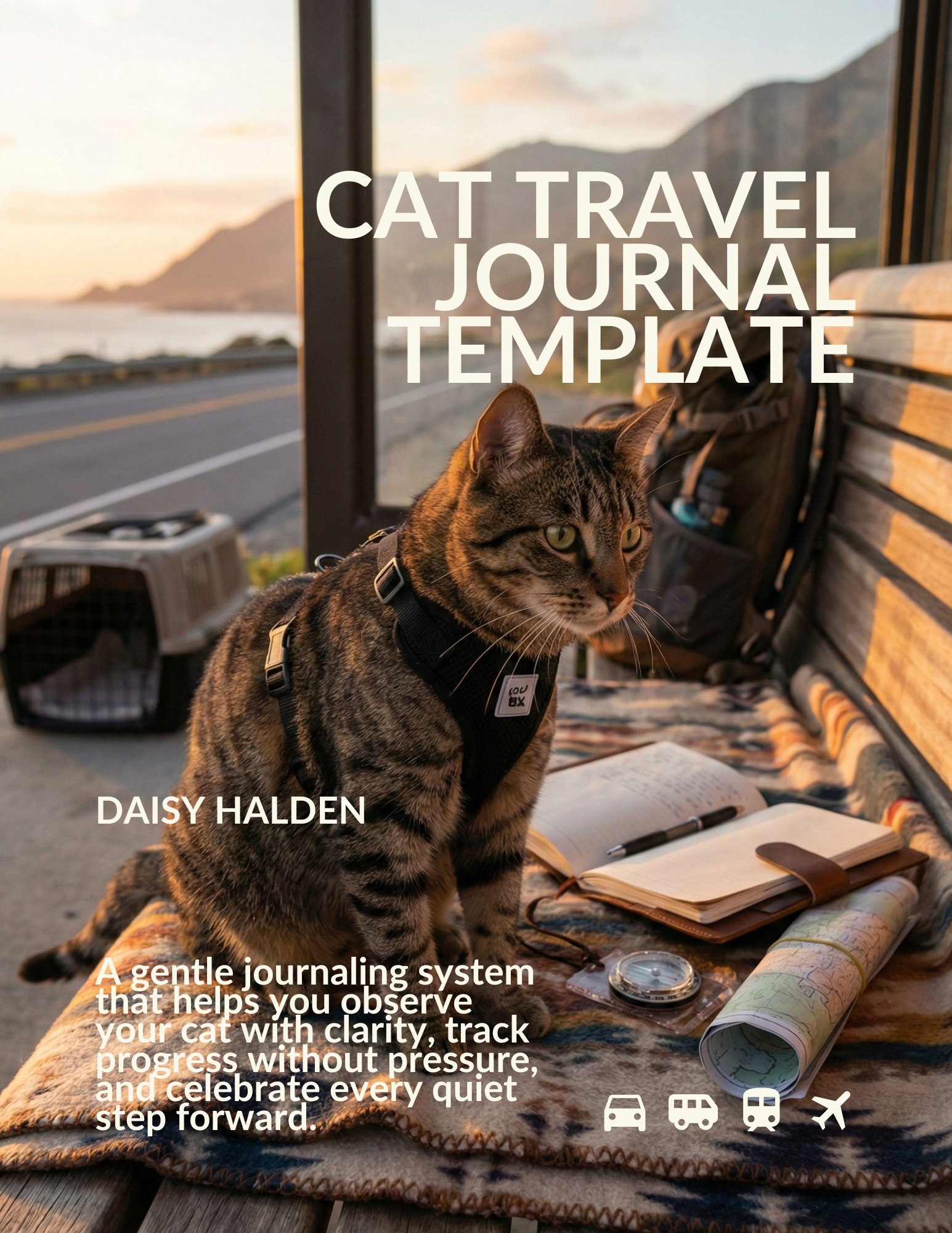 Cat Travel Journal Template