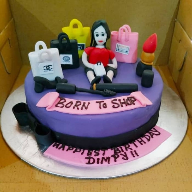 Born to Shop Birthday Cake
