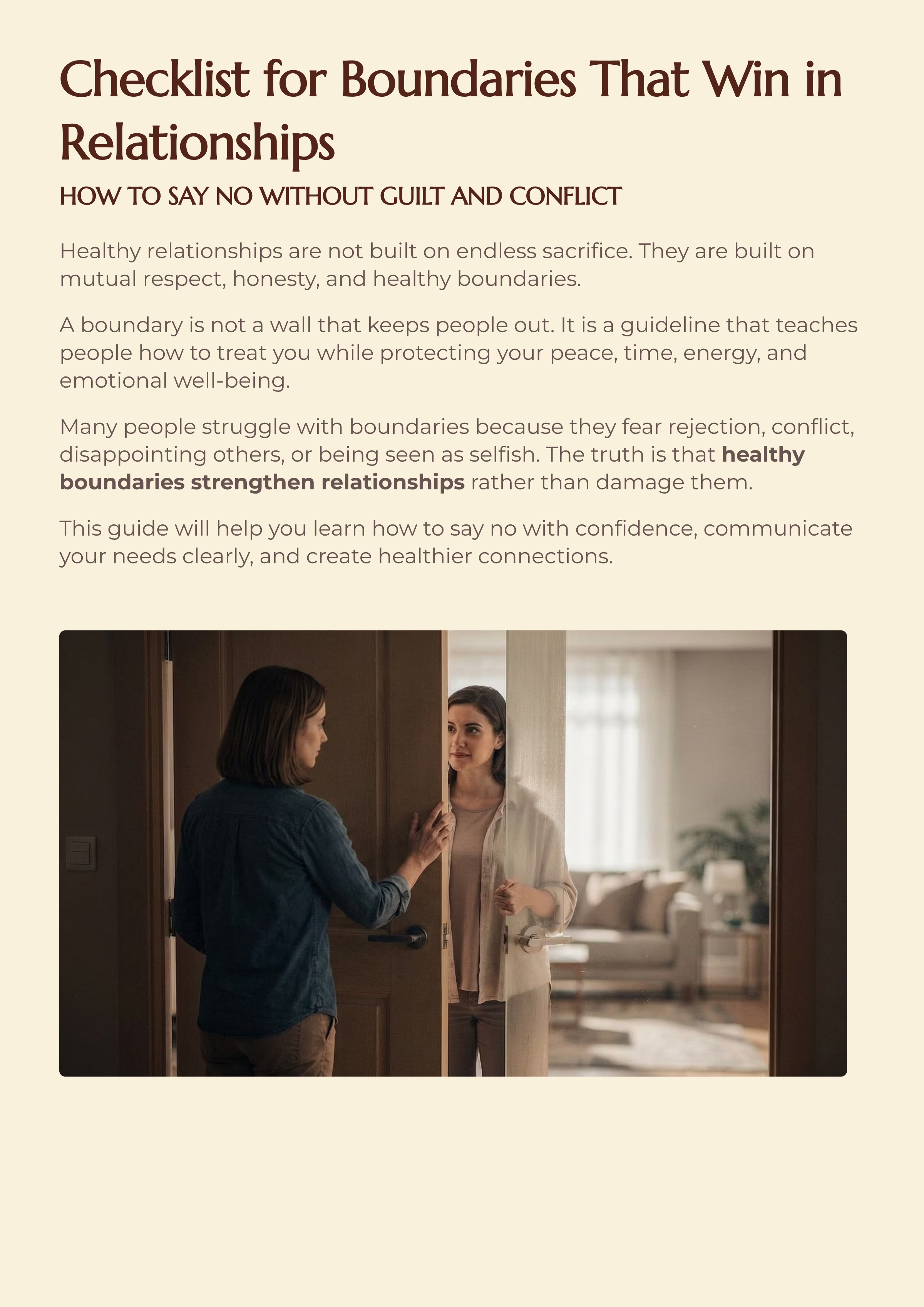 Checklist for Boundaries That Win in Relationships