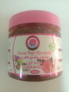 Moroccan Black Soap with Rose Extract