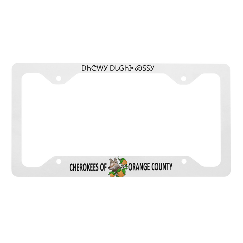 Cherokees of Orange County Metal license plate frame