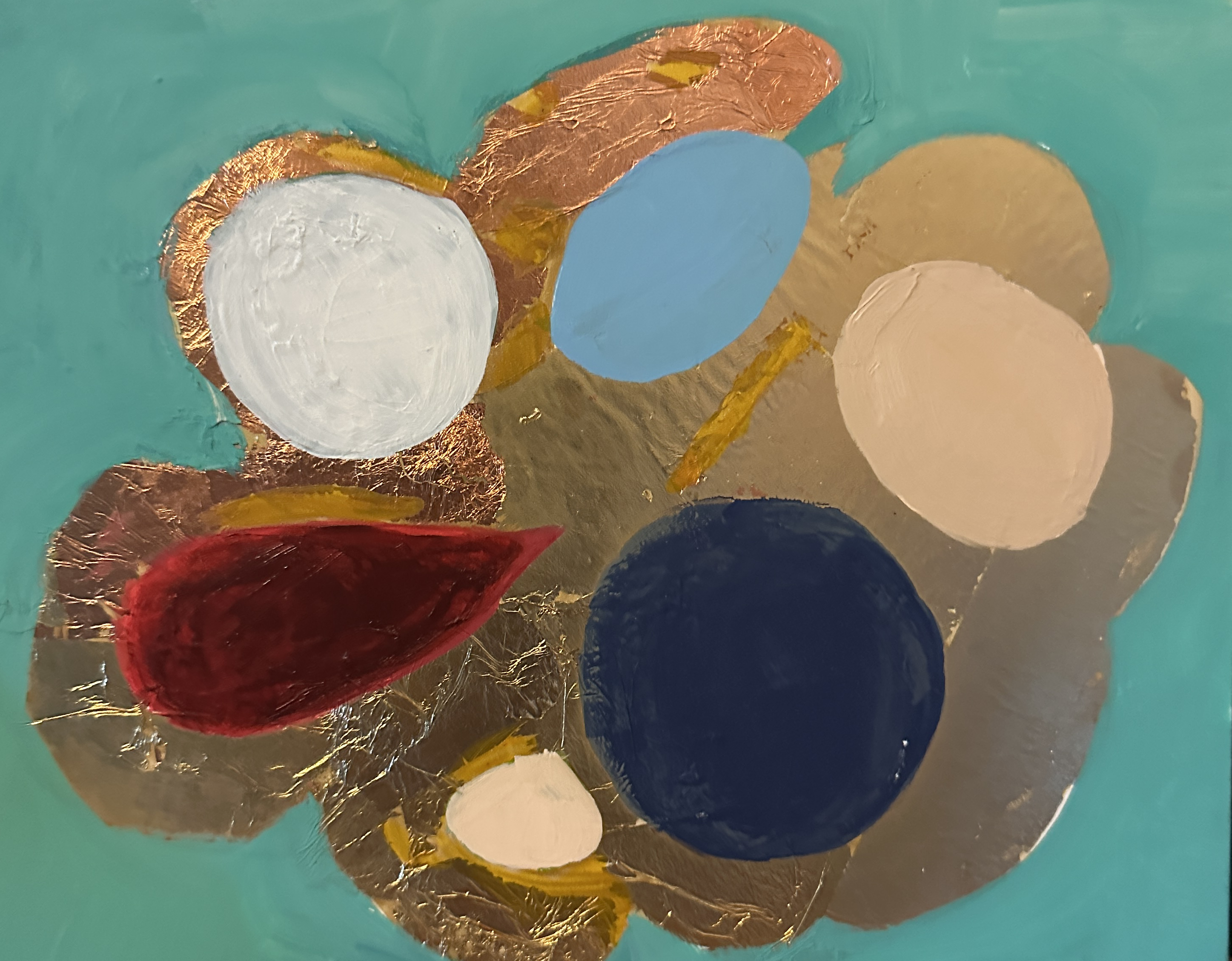 Abstract with gold leaf 