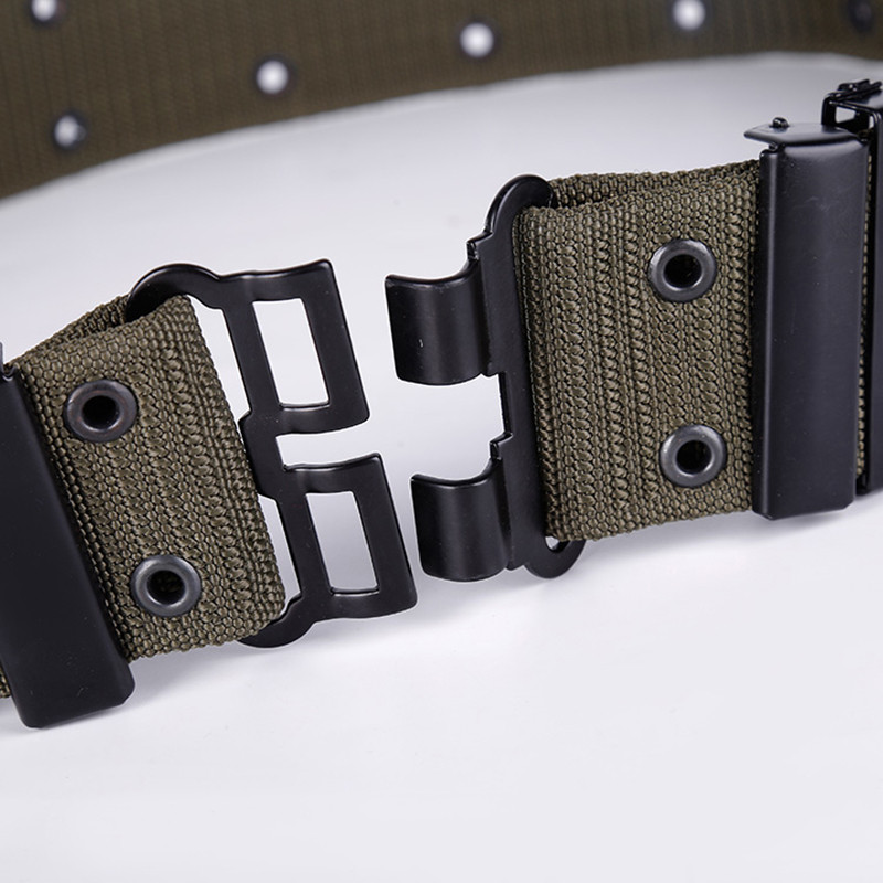 Custom Grey Outdoor PP Webbing Tactical Adjustable Belt with Quick Release Metal Buckle Casual Style for Security Duty Russia