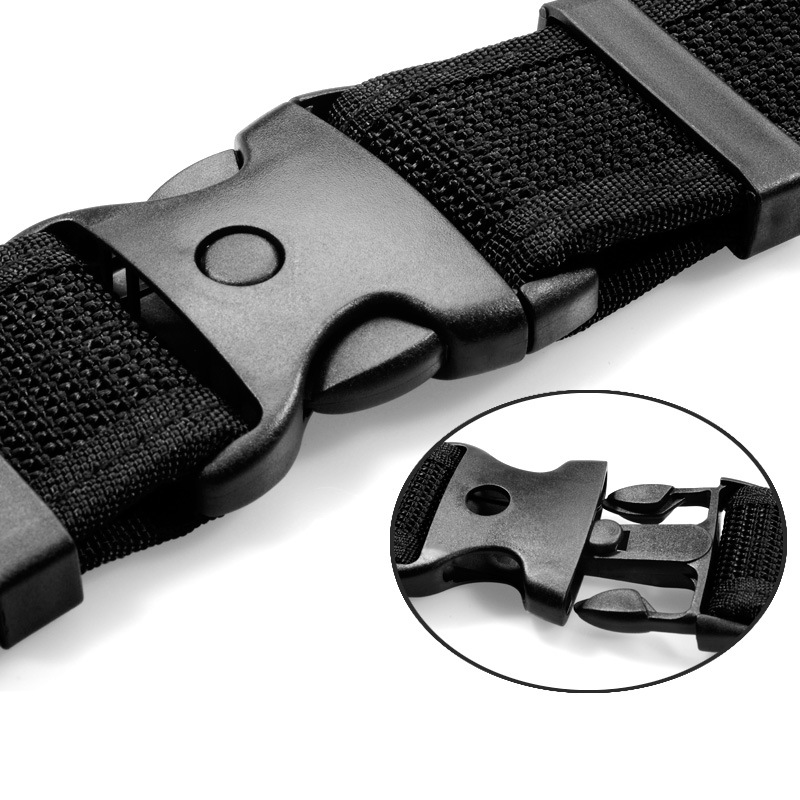 Custom Logo Black Uniform Men Nylon Security Utility Tactical Clip Belt Set Duty Personal Defense Equipment Buckle Clasp
